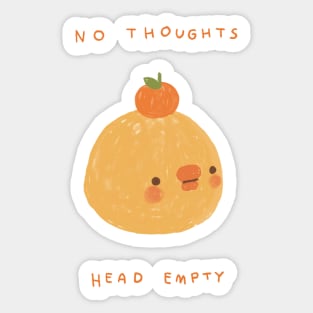 no thoughts head empty Sticker